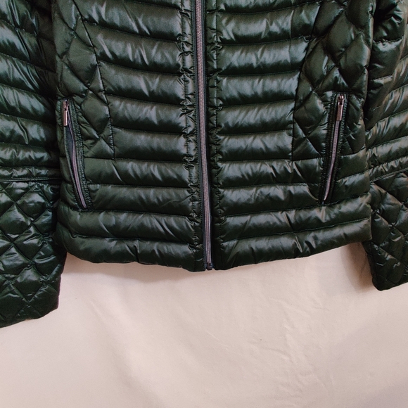 RAINFOREST Women's Emerald Green Down Full Zip Up Insulated Hood Puffer Jacket S - Picture 3 of 12
